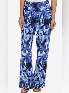 Tommy Bahama Women’s Celeste Palms Smocked Pant Cobalt Blue Size S/P NWT